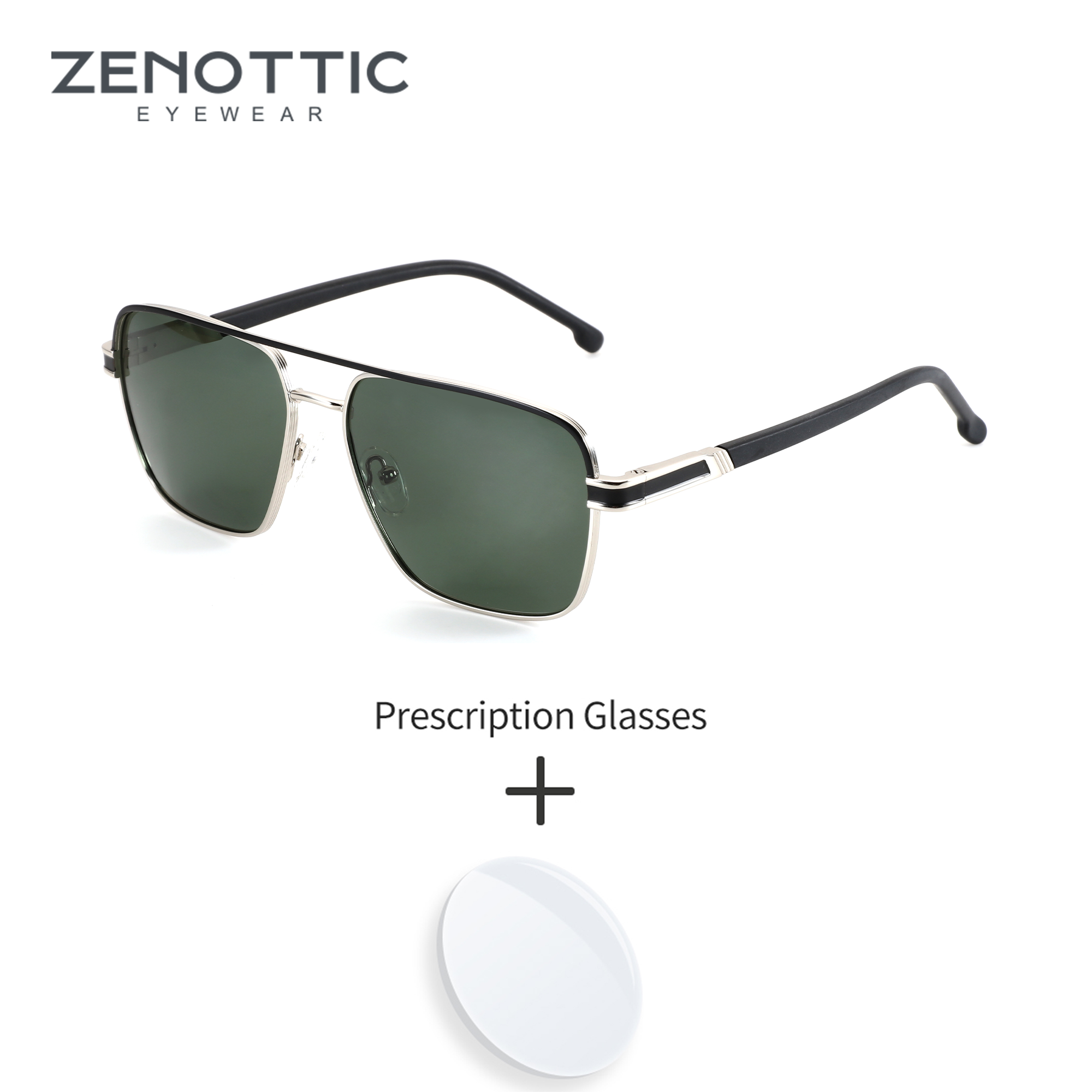 Mens Fashion Reading Glasses - ZENOTTIC Classic Aviator Prescription Sunglasses Women