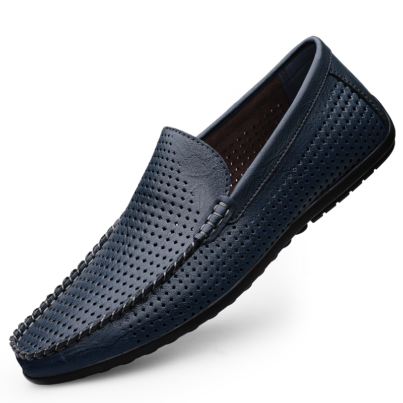 Men'S Fashion Loafers Shoes - Men's Slip-On Perforated Driving Flats Shoes