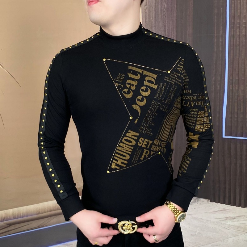Men Fashion Upper - New long-sleeved tops for fashionable men.