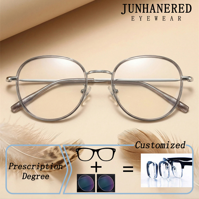 Mens Fashion Reading Glasses - Fashion Brand Design Round Leopard Frame