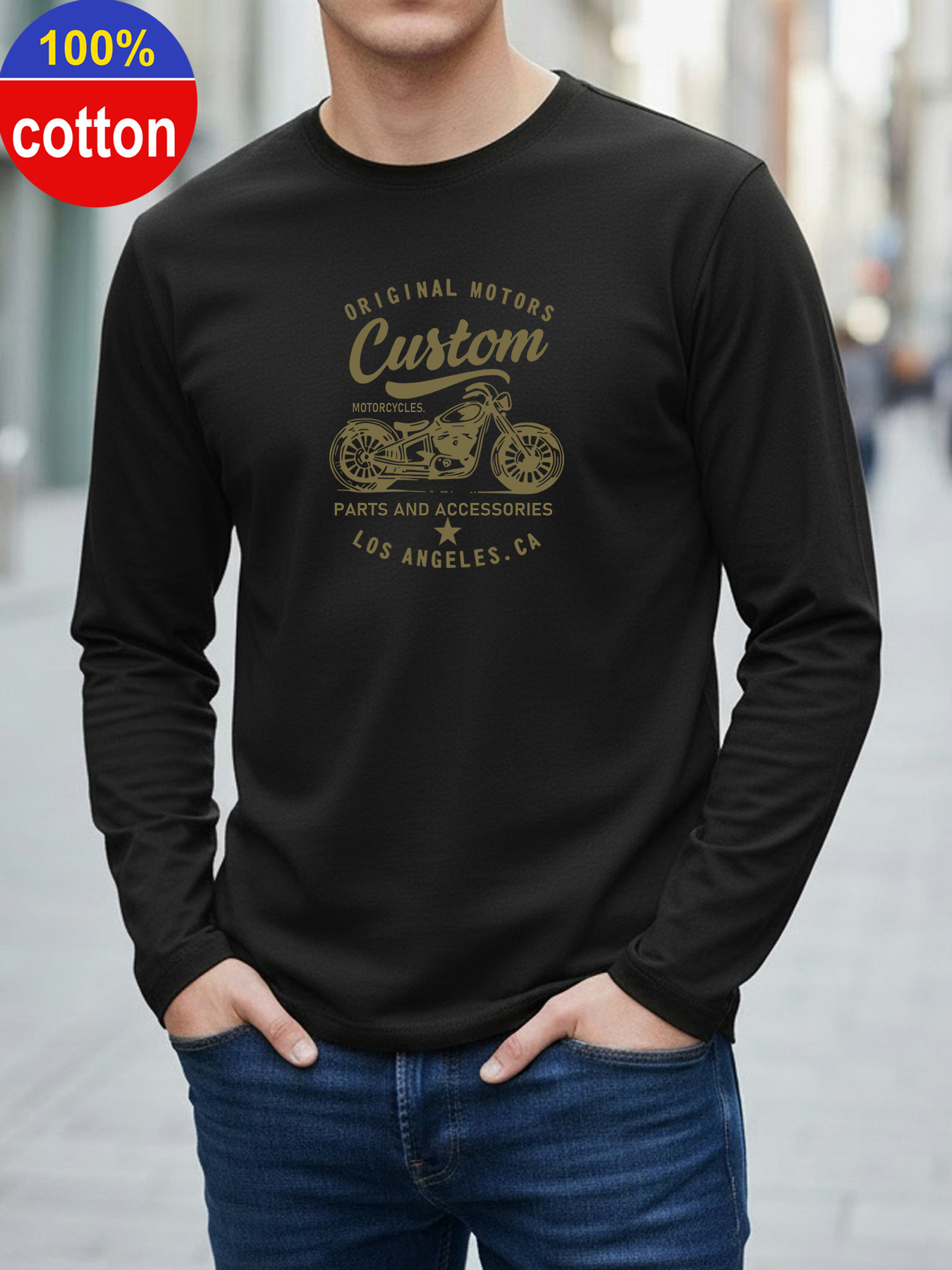 Men Fashion Upper - 100% pure cotton men's long sleeved