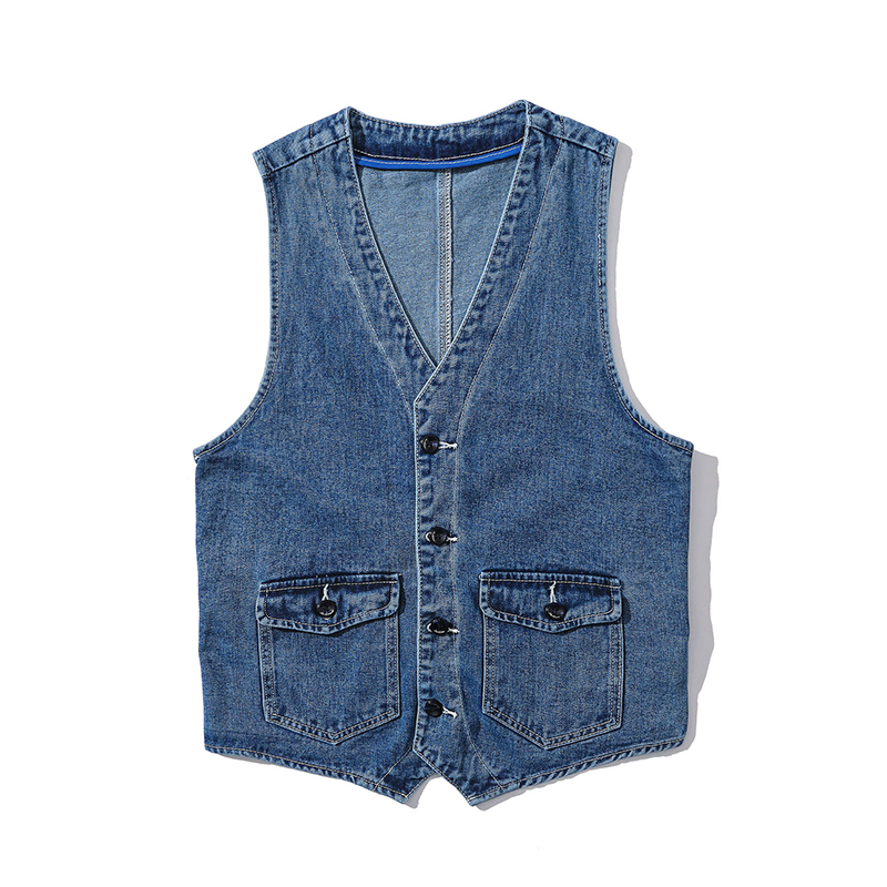 Men'S Fashion Vest With Jeans - Denim Vest Men's Jacket Spring Autumn