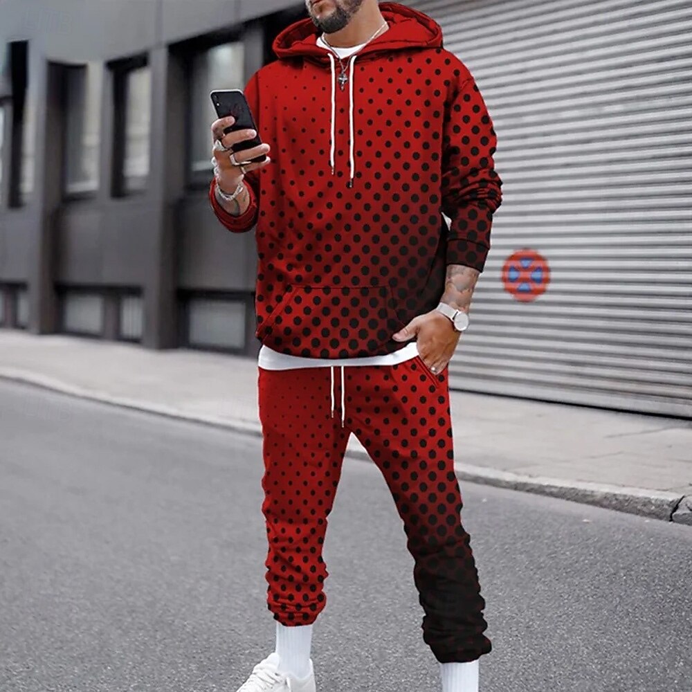 Men'S Fashion Hoodies - Funny 3D Polka Dot Print Men's