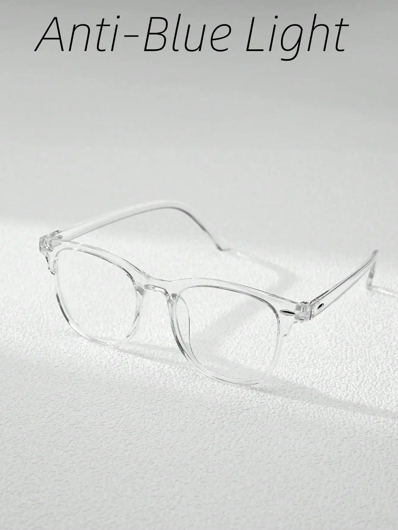 Mens Fashion Reading Glasses - 1 pair of transparent square round
