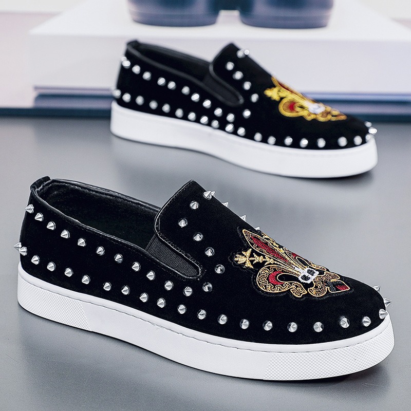Rivets embroidery Coiffeur bla - Suede Loafers Men recensione e prezzo