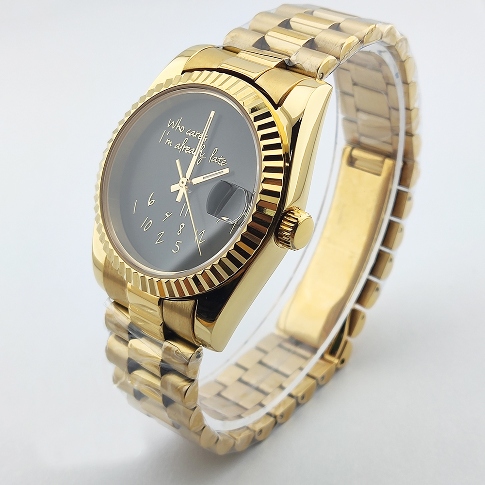 36/39mm Gold Men Watch nh35 Wa - Men'S Fashion Logo recensione e prezzo