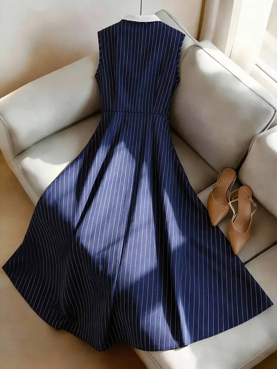 Blue Striped Sleeveless A-Line - Mens Fashion Top recensione e prezzo