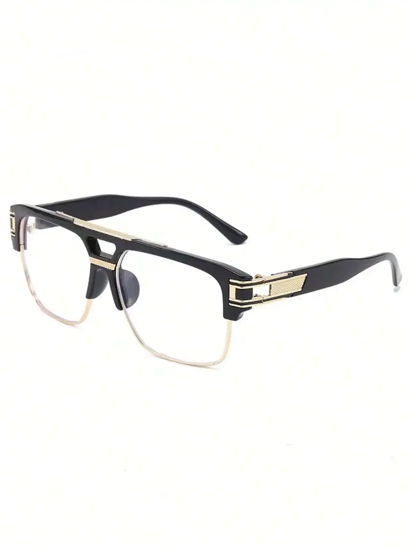 1pc Oversized Square Punk-Styl - Men'S Fashion Non Prescription Glasses recensione e prezzo