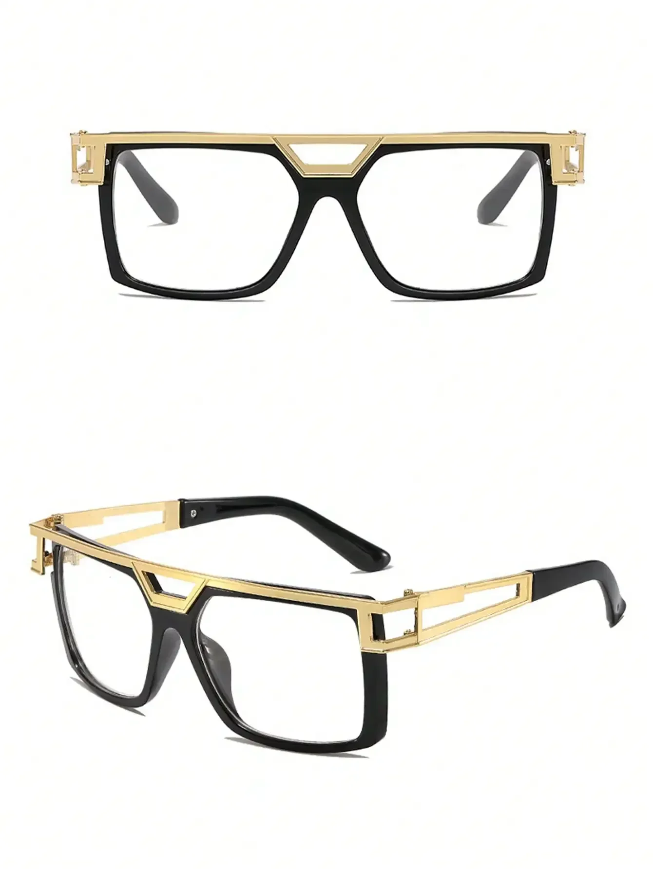 1pc Oversized Square Punk-Styl - Men'S Fashion Non Prescription Glasses recensione e prezzo