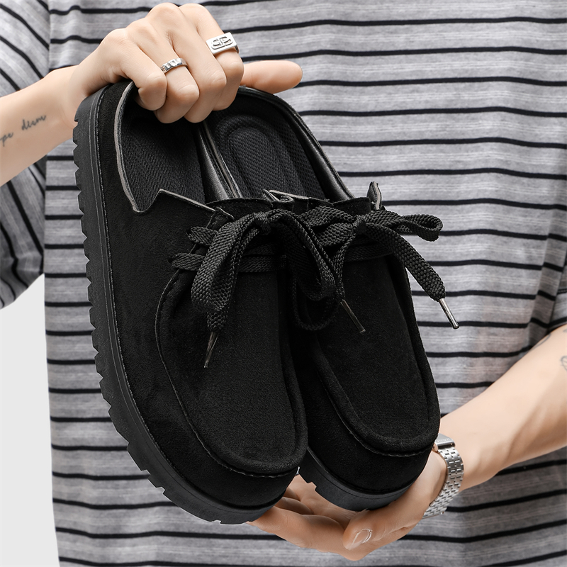 Fashion Men Half Slippers Sued - Men'S Fashion Loafers Shoes recensione e prezzo