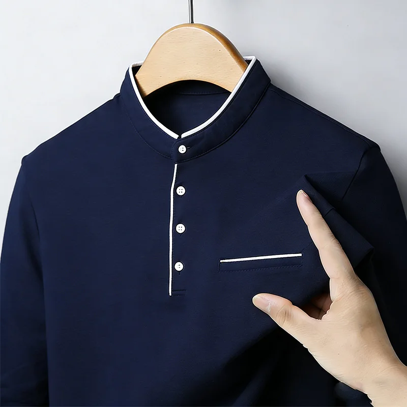 Men's Mandarin Collar Long Sle - Mens Fashion Top recensione e prezzo