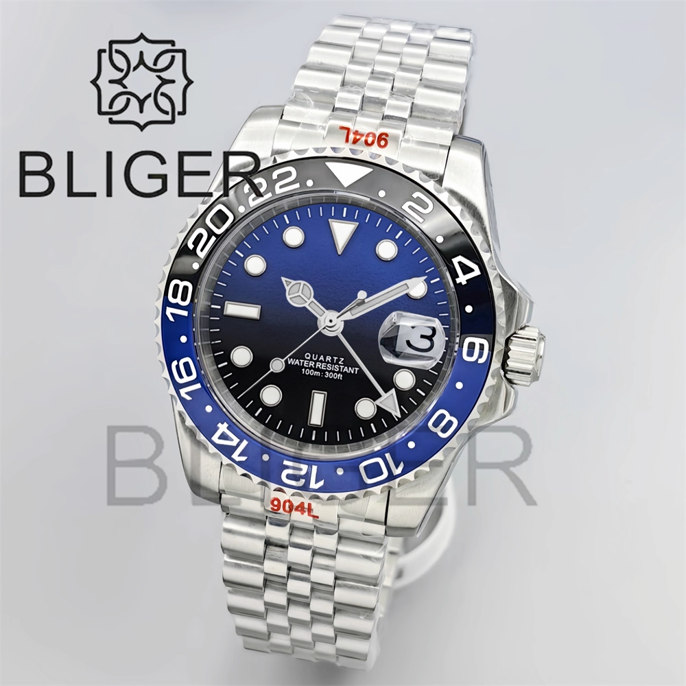 BLIGER 40mm GMT Men's Watches  - Men'S Fashion Logo recensione e prezzo