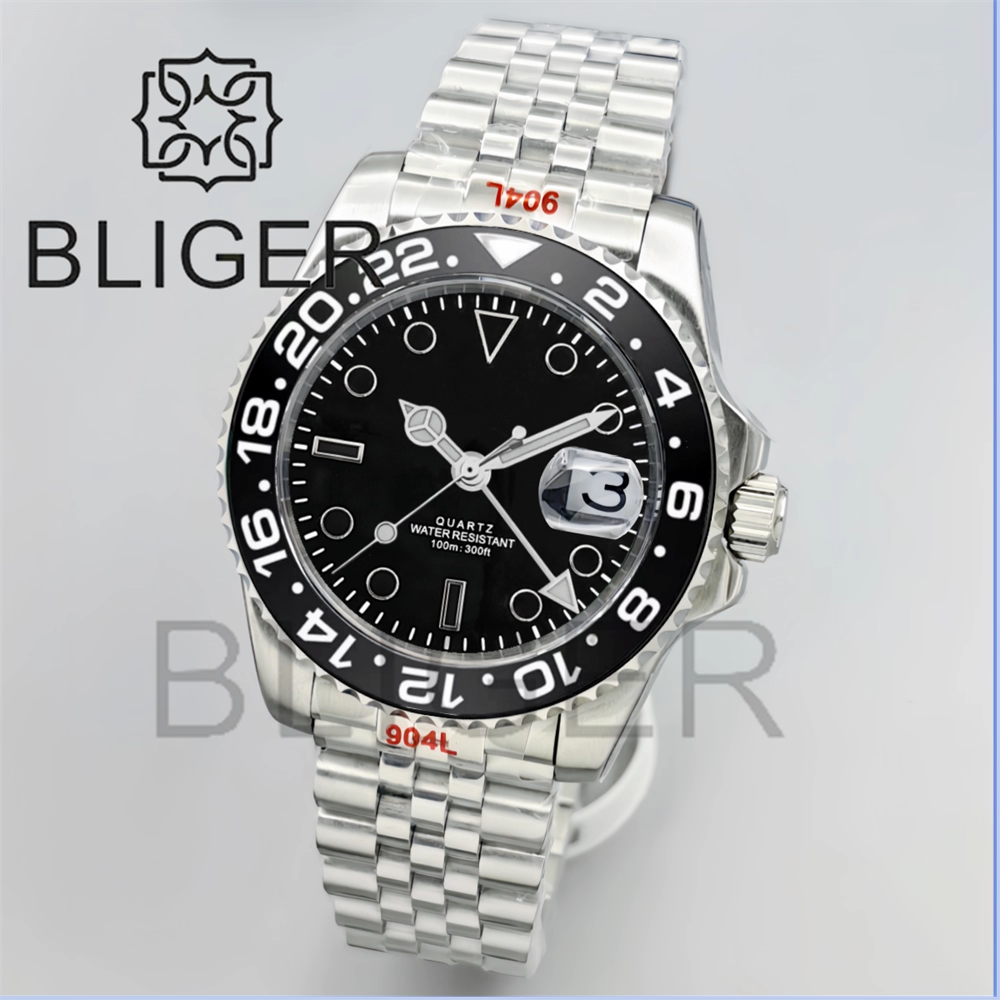 BLIGER 40mm GMT Men's Watches  - Men'S Fashion Logo recensione e prezzo