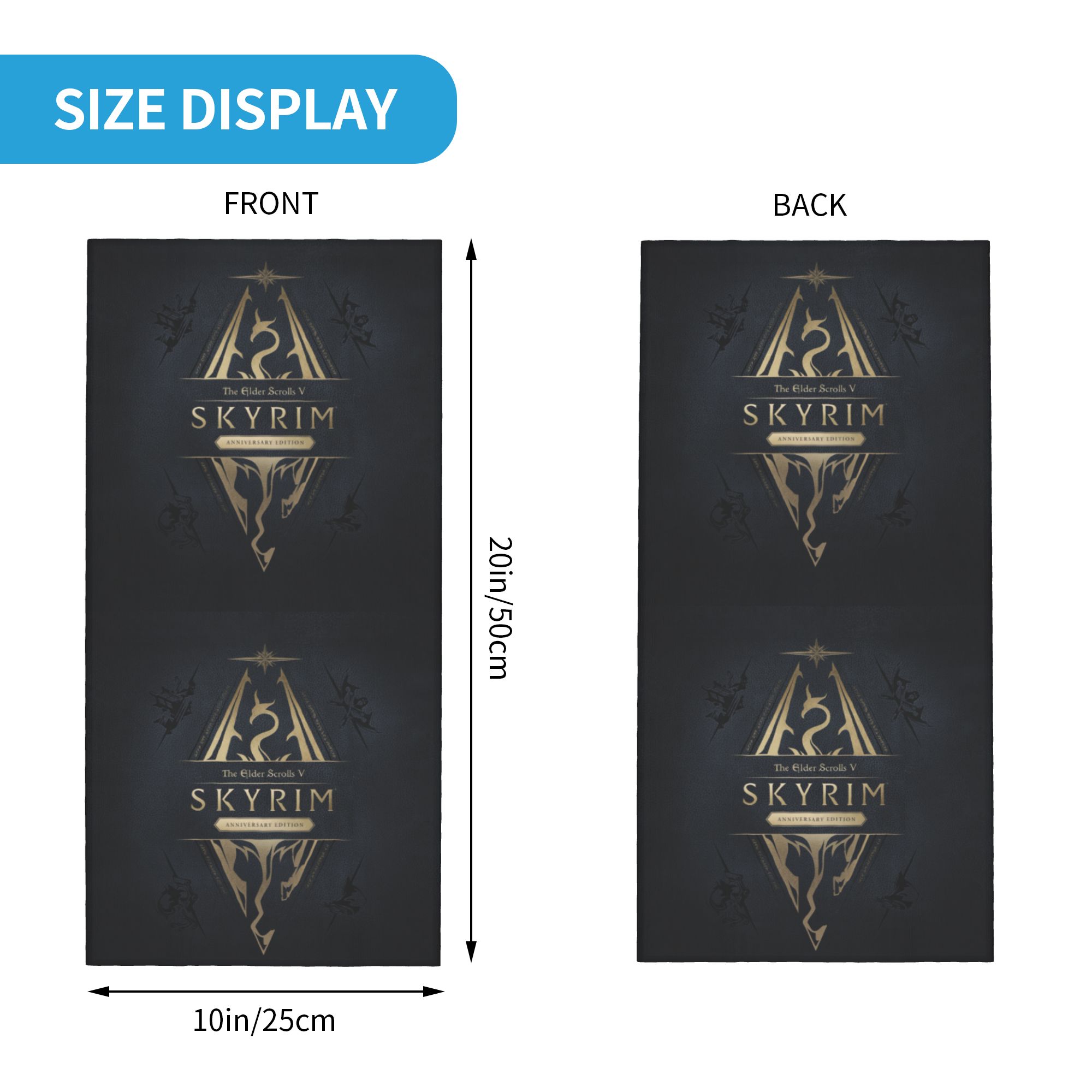 Custom Skyrim Logo Bandana Win - Men'S Fashion Logo recensione e prezzo