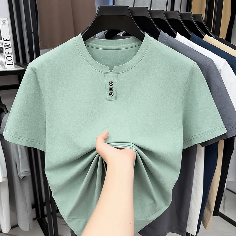 Mens Casual Henley Neck T Shir - Men Fashion Upper recensione e prezzo