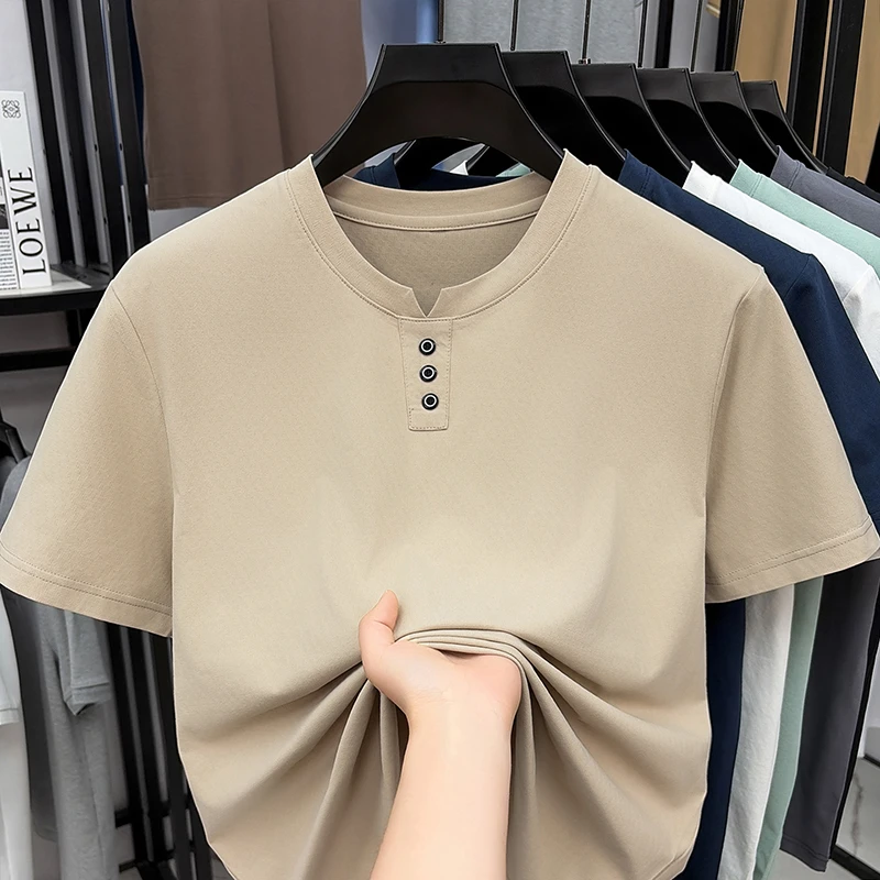 Mens Casual Henley Neck T Shir - Men Fashion Upper recensione e prezzo