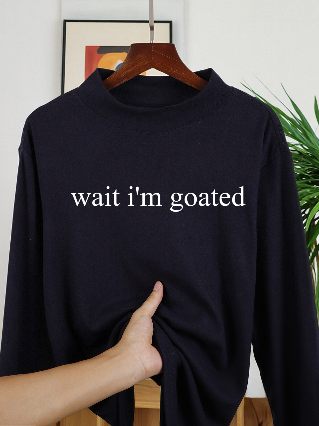 Wait I'M Goated Letter Printed - Mens Fashion Top recensione e prezzo