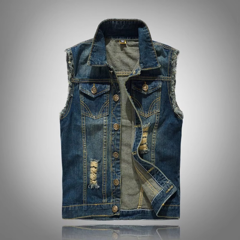 Men Slim Denim Vests Waistcoat - Men'S Fashion Vest With Jeans recensione e prezzo