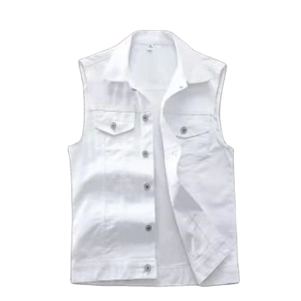 Denim Vest Casual Street Slim  - Men'S Fashion Vest With Jeans recensione e prezzo