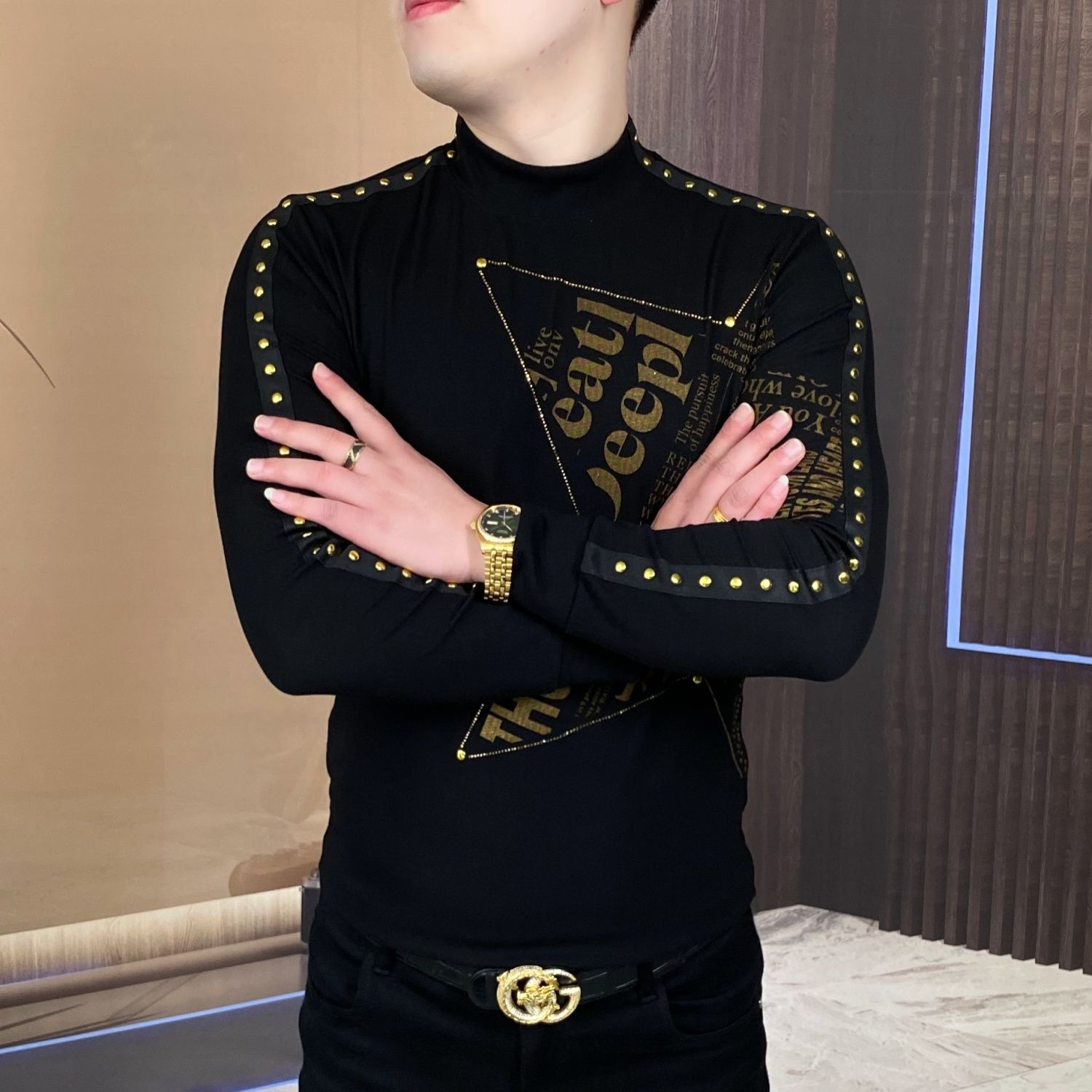 New long-sleeved tops for fash - Men Fashion Upper recensione e prezzo