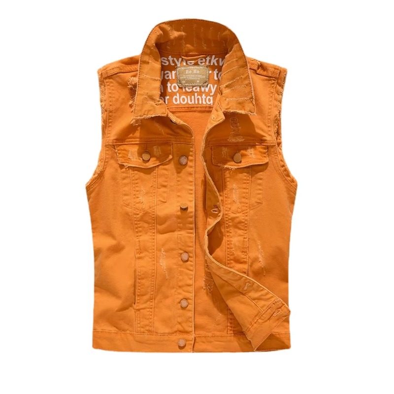 Men Slim Denim Vests Jackets W - Men'S Fashion Vest With Jeans recensione e prezzo