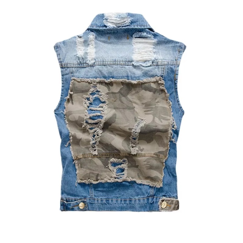 Men Slim Denim Vests Jackets W - Men'S Fashion Vest With Jeans recensione e prezzo