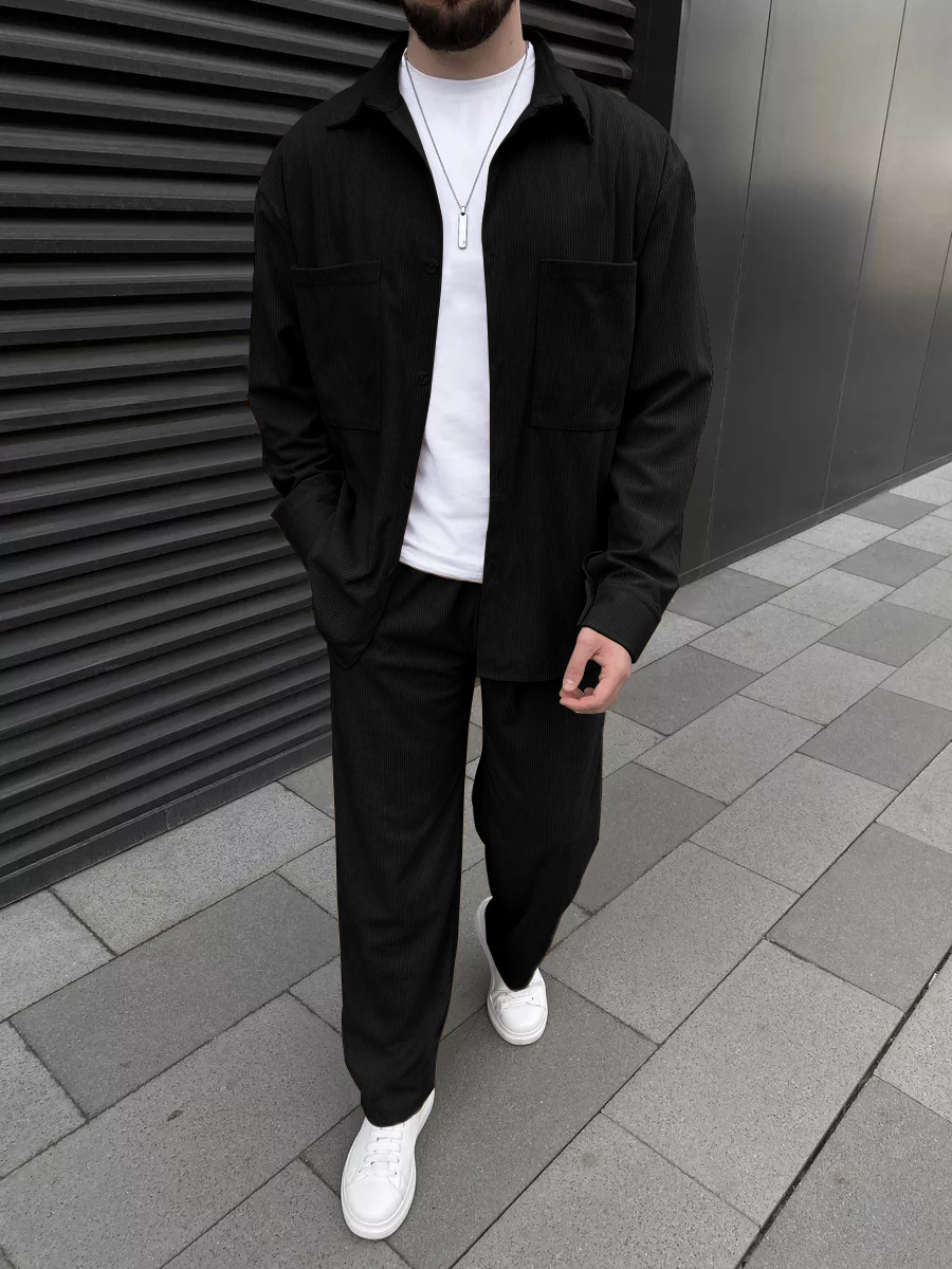Men's corduroy two-piece outfi - Men Fashion Upper recensione e prezzo