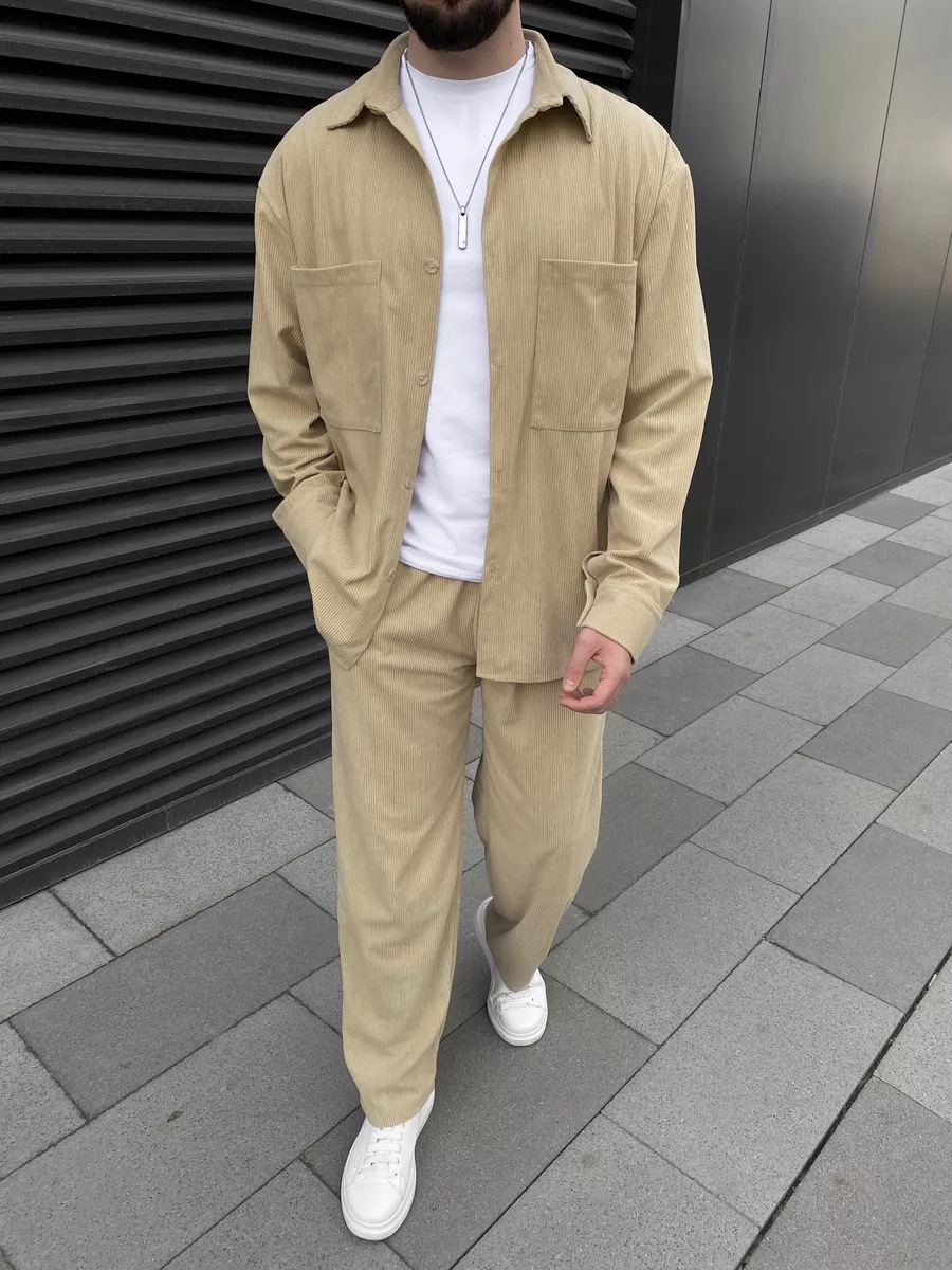 Men's corduroy two-piece outfi - Men Fashion Upper recensione e prezzo