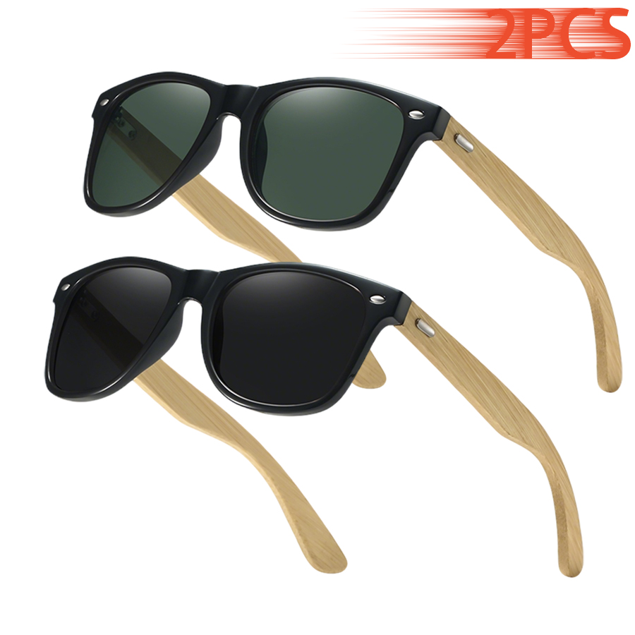 2PCS Classic Vintage Bamboo Wo - Fashion Men Vogue recensione e prezzo