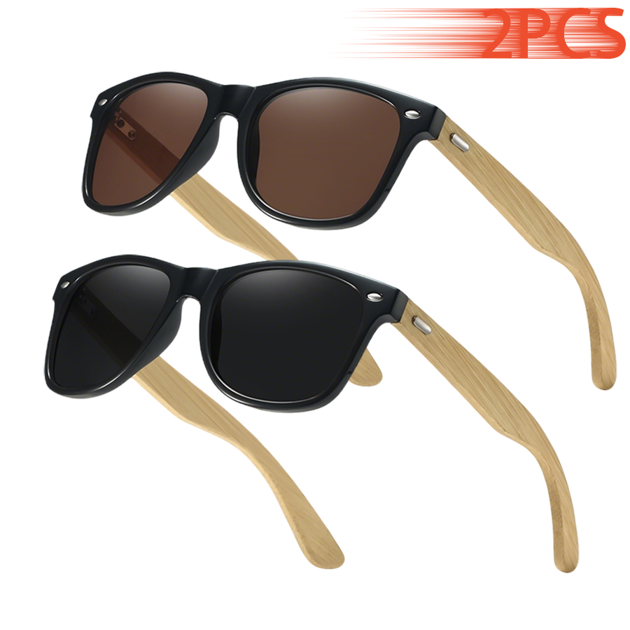 2PCS Classic Vintage Bamboo Wo - Fashion Men Vogue recensione e prezzo