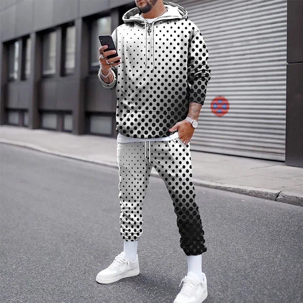Funny 3D Polka Dot Print Men's - Men'S Fashion Hoodies recensione e prezzo