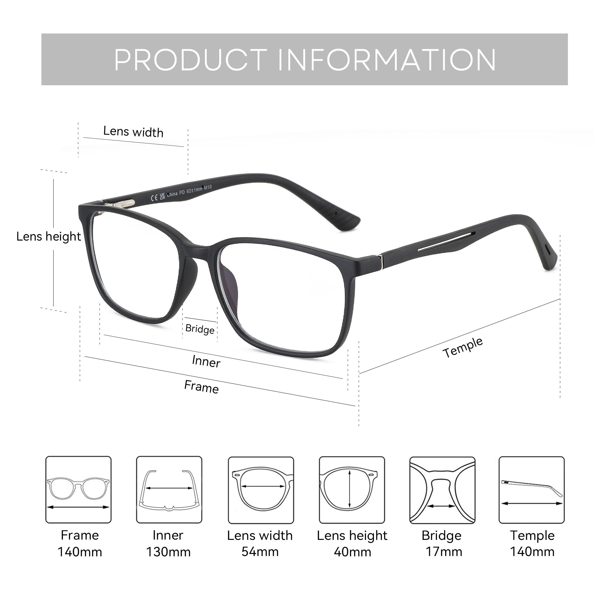 BLUEMOKY Rectangle Prescriptio - Mens Fashion Reading Glasses recensione e prezzo