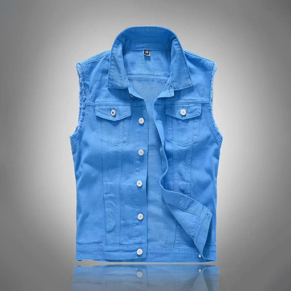 New Fashion Men Blue Casual De - Men'S Fashion Vest With Jeans recensione e prezzo