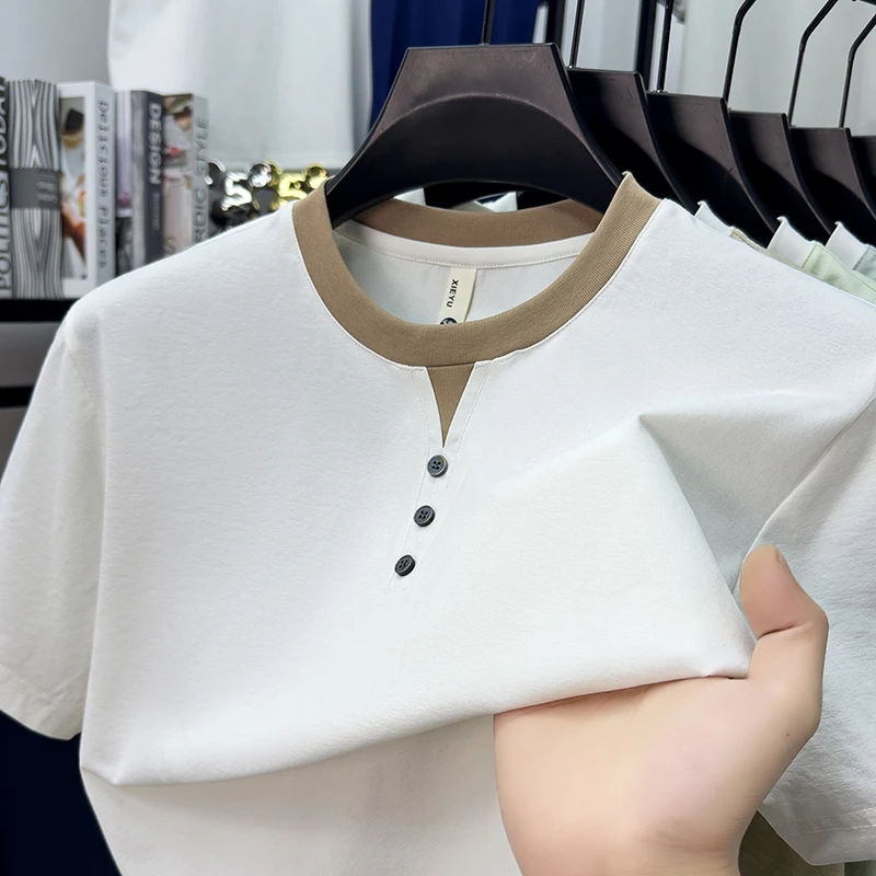 Mens Short Sleeve Henley Neck  - Men Fashion Upper recensione e prezzo
