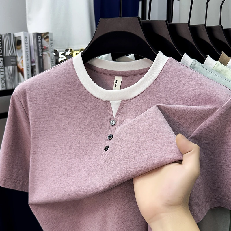 Mens Short Sleeve Henley Neck  - Men Fashion Upper recensione e prezzo