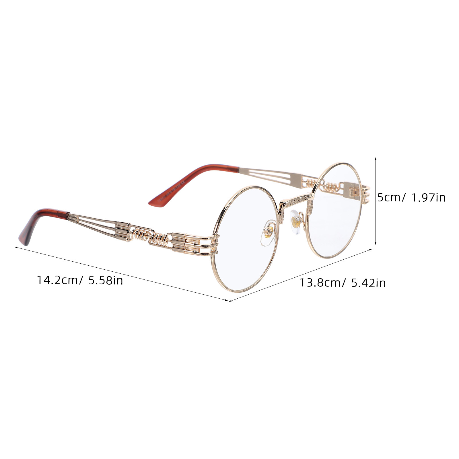Retro Round Metal Steampunk Ey - Men'S Fashion Non Prescription Glasses recensione e prezzo