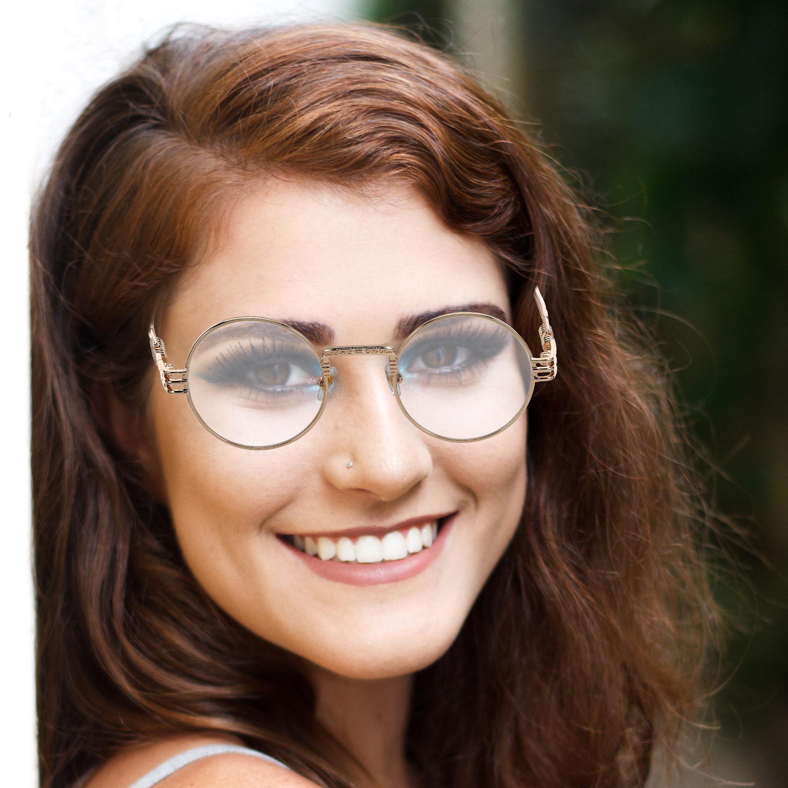Retro Round Metal Steampunk Ey - Men'S Fashion Non Prescription Glasses recensione e prezzo