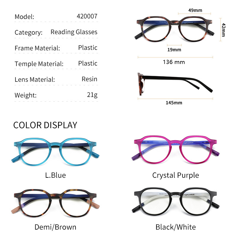 BLUEMOKY Retro Round Prescript - Mens Fashion Reading Glasses recensione e prezzo