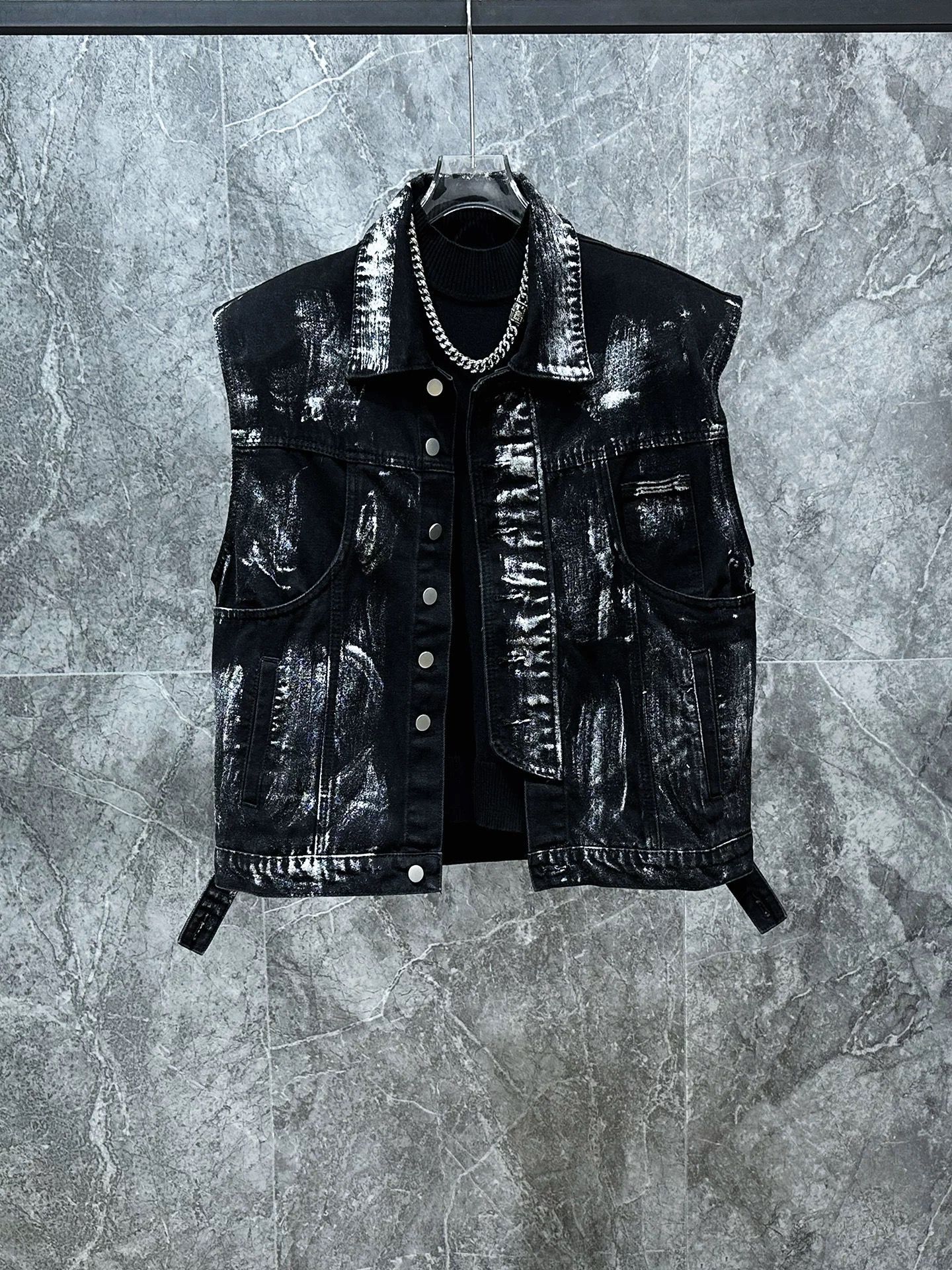 Men's Ripped Jeans Two-piece S - Men'S Fashion Vest With Jeans recensione e prezzo