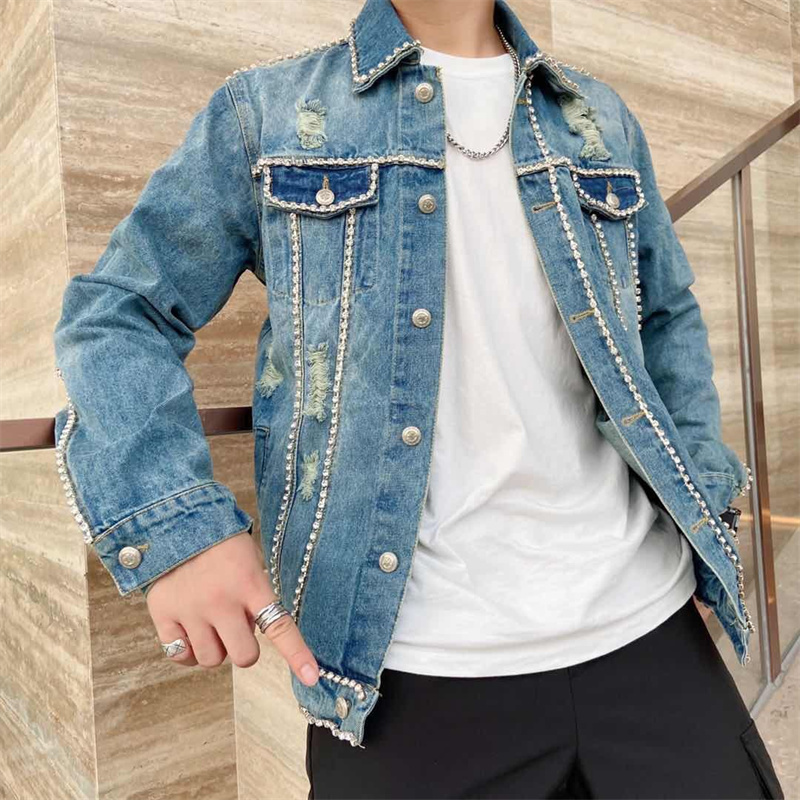 Diamond Border Printing Fashio - Men'S Fashion Vest With Jeans recensione e prezzo
