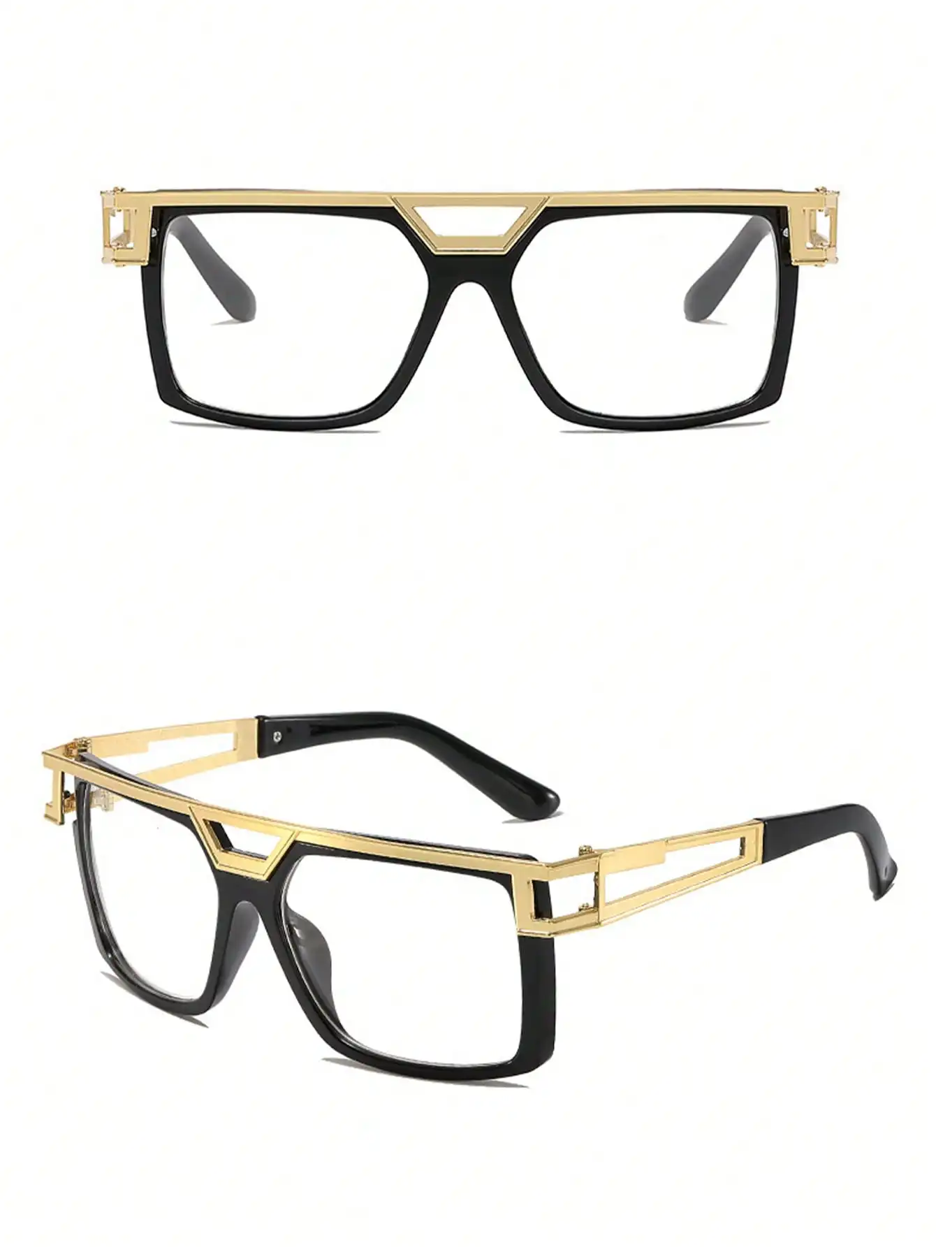 1pc Oversized Square Punk-Styl - Men'S Fashion Non Prescription Glasses recensione e prezzo