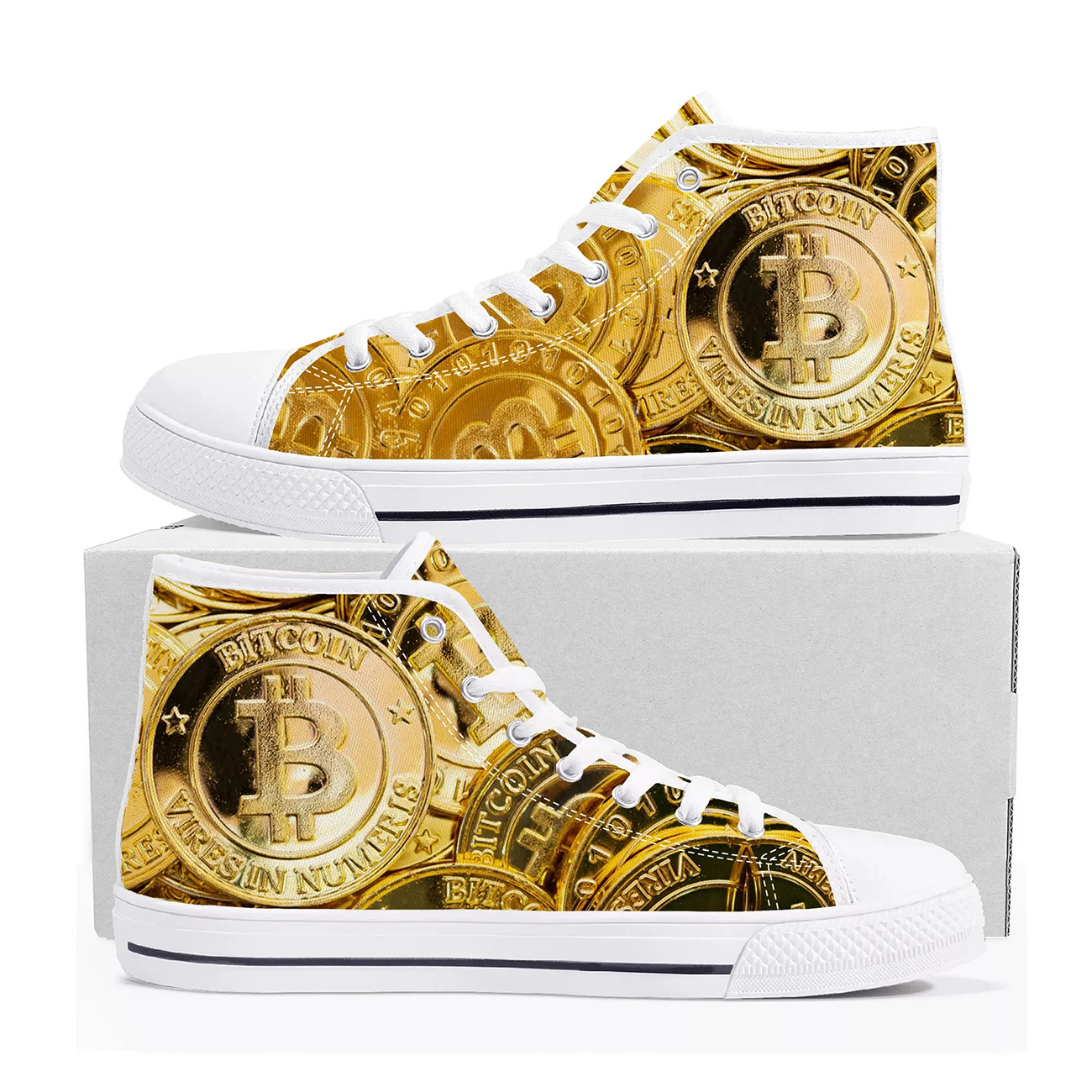 Bitcoin Logo Custom Canvas Sho - Men'S Fashion Logo recensione e prezzo
