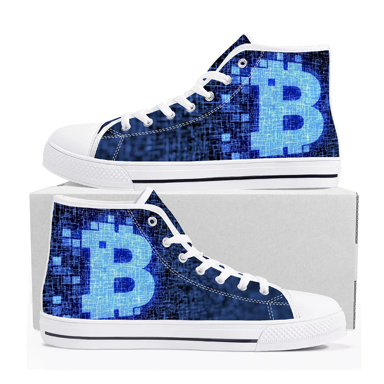 Bitcoin Logo Custom Canvas Sho - Men'S Fashion Logo recensione e prezzo