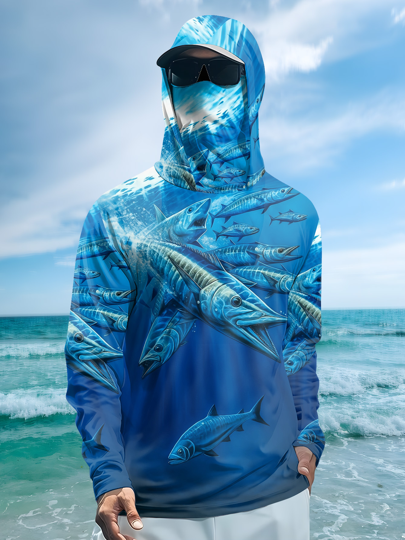 Men Hood Fishing Shirt long sl - Men Fashion Upper recensione e prezzo
