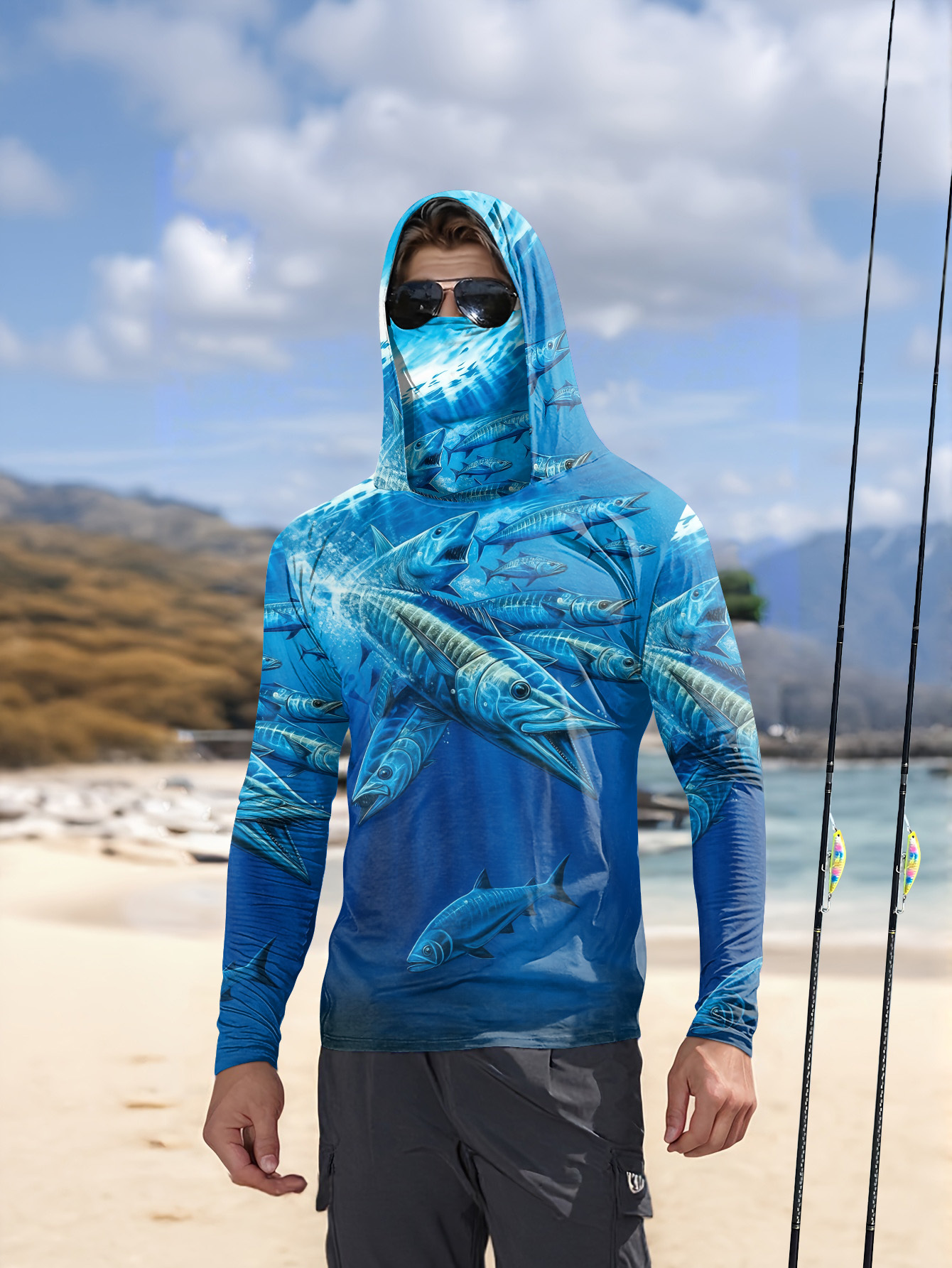 Men Hood Fishing Shirt long sl - Men Fashion Upper recensione e prezzo