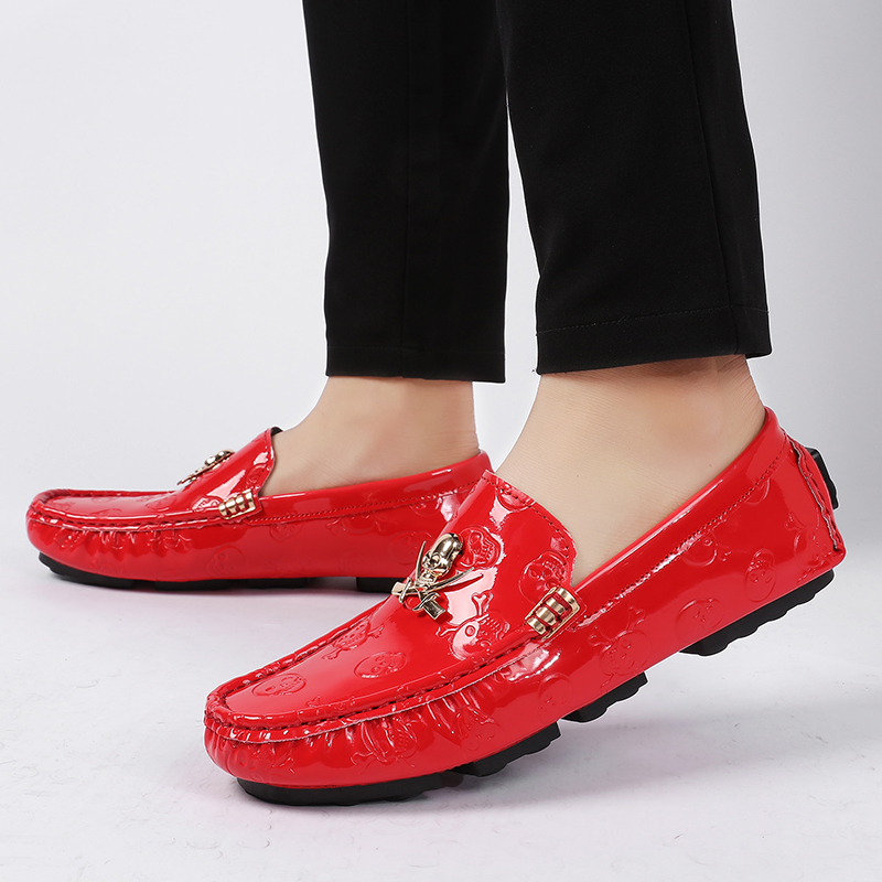 Men Quality Shoes Shine Skull  - Suede Loafers Men recensione e prezzo