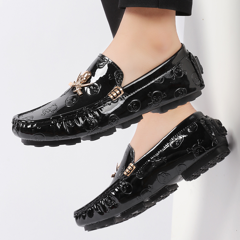 Men Quality Shoes Shine Skull  - Suede Loafers Men recensione e prezzo