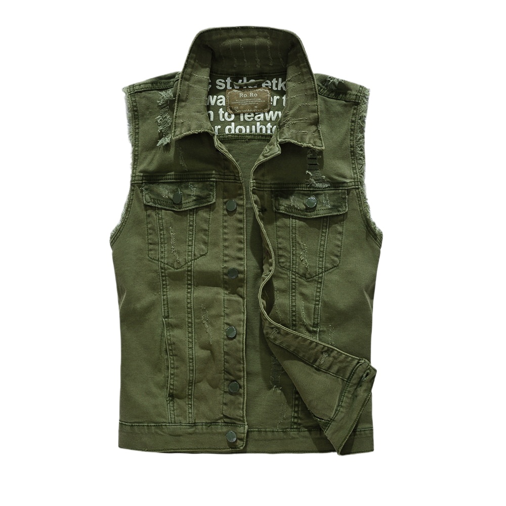 New Fashion Men Green Casual R - Men'S Fashion Vest With Jeans recensione e prezzo