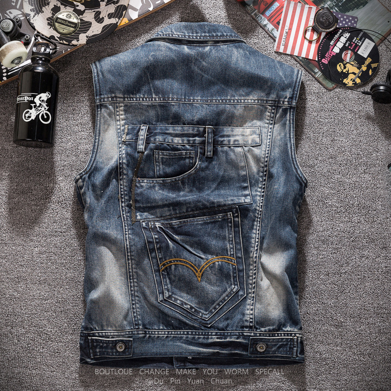 New Fashion Men Retro Grey Den - Men'S Fashion Vest With Jeans recensione e prezzo