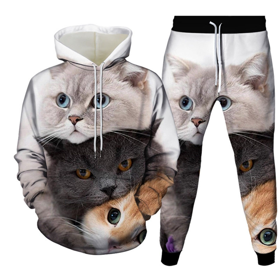 Autumn Funny Animal Cat 3D Pri - Men'S Fashion Hoodies recensione e prezzo